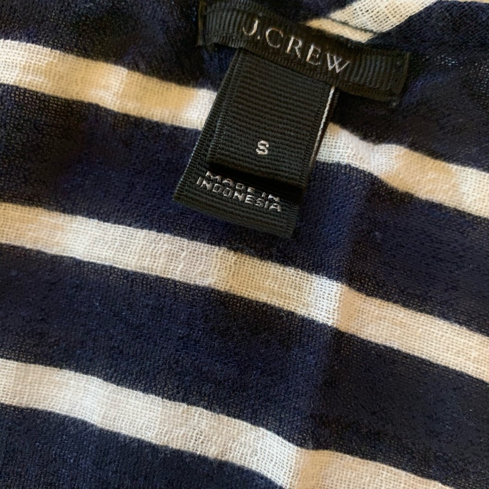 J. Crew Navy and White Swim Cover-up